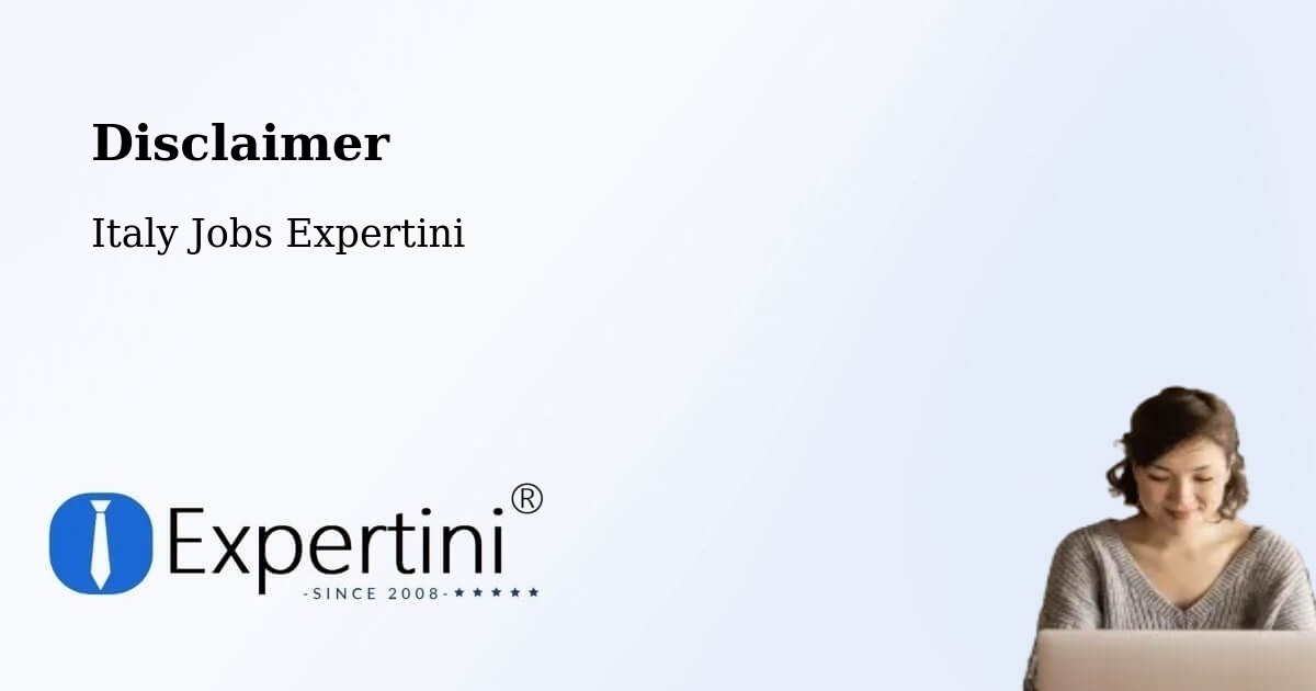 Disclaimer – Roasio - Italy Jobs Expertini